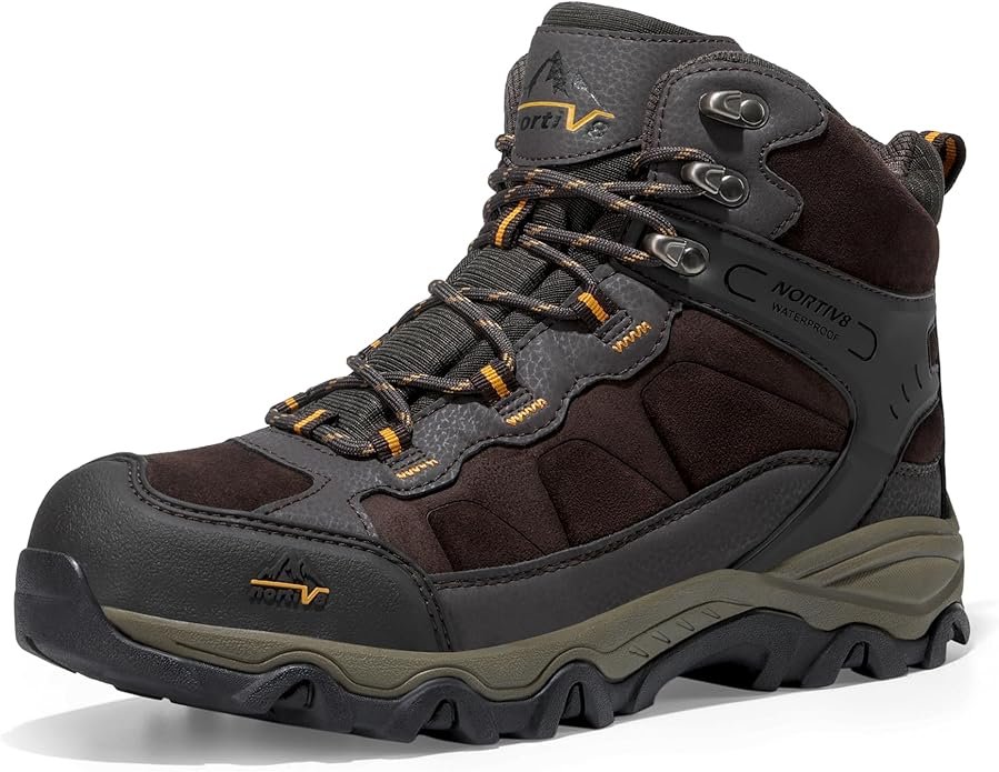 NORTIV 8 Men's Waterproof Hiking Boots Outdoor Mid Trekking Lightweight Mountaineering Shoes Paladin