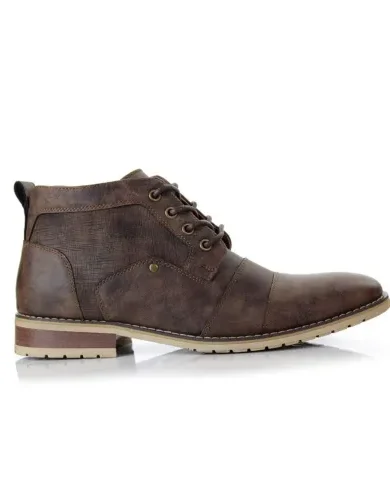 Ferro Aldo Men's Ankle Boots | Lace-Up Cap Toe Chukka Style Dress Boot | Casual Fashion for Work