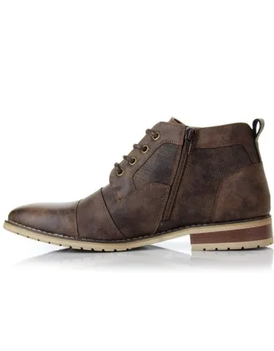 Ferro Aldo Men's Ankle Boots | Lace-Up Cap Toe Chukka Style Dress Boot | Casual Fashion for Work
