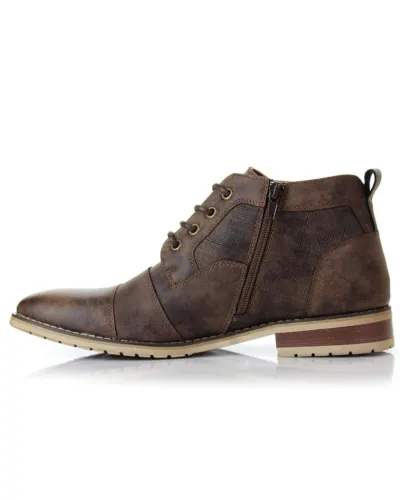 Ferro Aldo Men's Ankle Boots | Lace-Up Cap Toe Chukka Style Dress Boot | Casual Fashion for Work