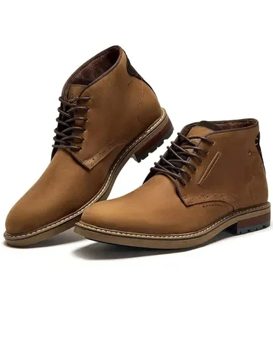 Men's Chukka Boots, Leather Ankle Dress Boot Casual Lace Up Work Shoes