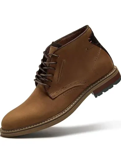 Men's Chukka Boots, Leather Ankle Dress Boot Casual Lace Up Work Shoes
