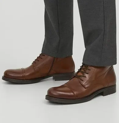 JACK & JONES mens Jfwshaun Leather Boot Sn