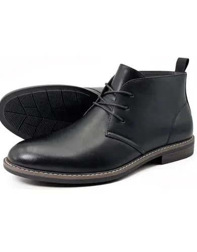 Finishing & Sewing Men's Classic Dress Casual Chukka Boots Lace Up Desert Ankle Boots