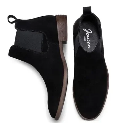 Jousen Men's Chelsea Boots Lightweight Casual Chukka Ankle Boots Classic Elastic Dress Boots For Men