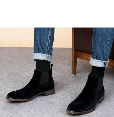Jousen Men's Chelsea Boots Lightweight Casual Chukka Ankle Boots Classic Elastic Dress Boots For Men