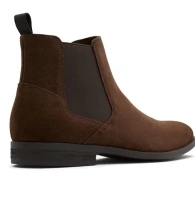 ALDO Men's Collen Leather Ankle Chelsea Boot Brown Sued