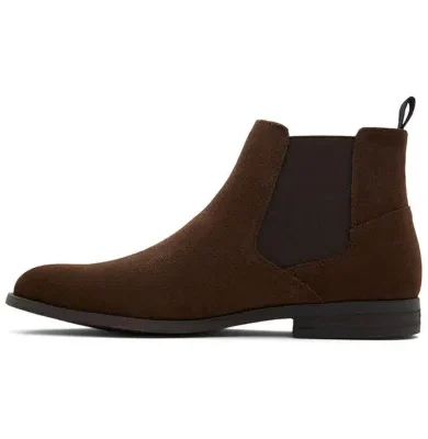 ALDO Men's Collen Leather Ankle Chelsea Boot Brown Sued