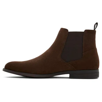 ALDO Men's Collen Leather Ankle Chelsea Boot Brown Sued