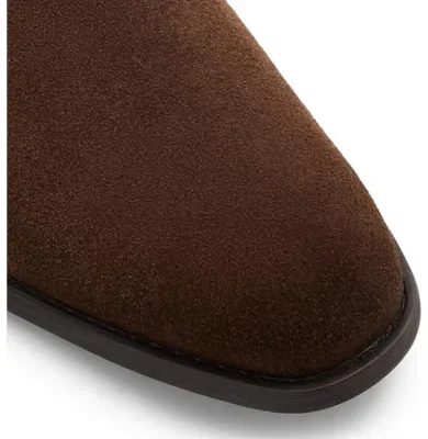 ALDO Men's Collen Leather Ankle Chelsea Boot Brown Sued