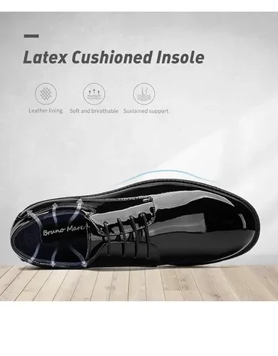 Bruno Marc Men's Business Shoes Derby Lace-Up Shoes Suit Shoes Leather with Oxford Lining