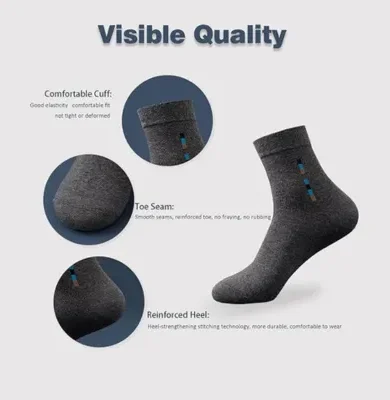 infino 5 Pairs Men's 100% Cotton Crew Socks: Mid-Calf, Dress Socks, Moisture Wicking, Suitable for All Seasons, Striped Pattern in a Variety of Colors for Business Casual Wear