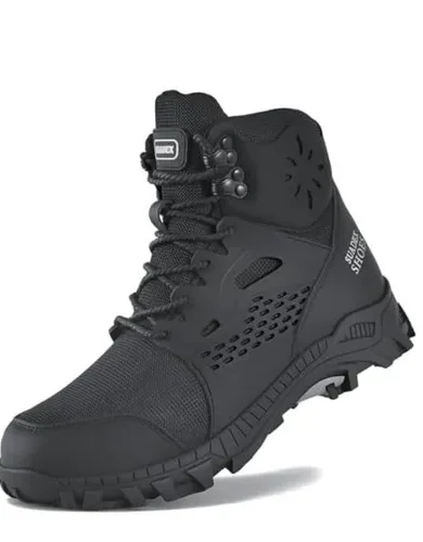 SUADEX Steel Toe Boots for Men Women Waterproof Arch Support Work Construction Indestructible Safety Boots