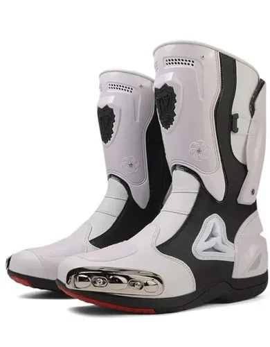 Motorcycle Riding Boots Motorcycle Leather Boots for Women and Men Protection Anti Slip Racing Sports