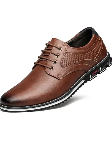 Men's Dress Shoes Comfort Soft Men Oxford Superior Flexural Leather Fashion Dress Sneakers Business Casual Derby Shoe
