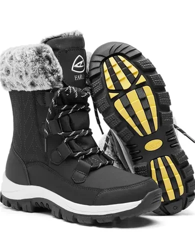 Women's Snow Boots Waterproof Winter Boots Mid-Calf Outdoor Lightweight Warm Faux Fur Lined with Non-slip Sole