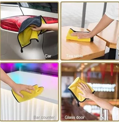 SKY-TOUCH 3pcs Microfiber Car Drying Towel for Car Cleaning and Detailing, Extra Thick Plush Lint Super Absorbent Detailing Towel,Windows,Screen and Kitchen