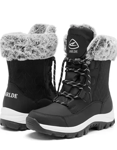 Women's Snow Boots Waterproof Winter Boots Mid-Calf Outdoor Lightweight Warm Faux Fur Lined with Non-slip Sole