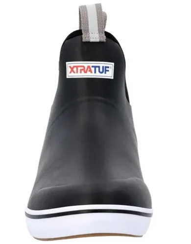 Xtratuf 6” Men’s Ankle Deck Boot - Lightweight, 100% Waterproof Rubber Footwear - Non-Marking, Slip-Resistant Outsole - Moisture-Wicking Liner