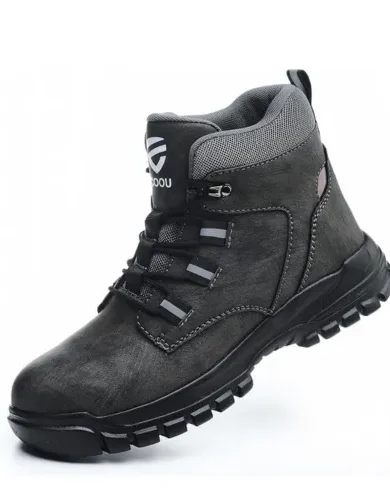 Steel Toe Boots for Women Men Slip & Puncture-Resistant Safety Boots Industrial Construction Steel Toe Shoes for Warehouse, Outdoor Work Black