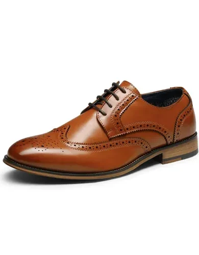 Bruno Marc Men's Lace Up Soft Cap-Toe Formal Dress Shoes