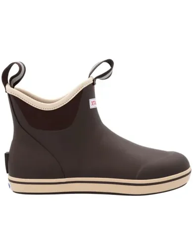 Xtratuf 6” Men’s Ankle Deck Boot - Lightweight, 100% Waterproof Rubber Footwear - Non-Marking, Slip-Resistant Outsole - Moisture-Wicking Liner