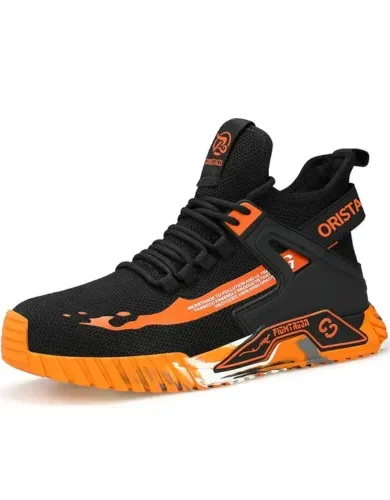 Work Safety Crew Boots Lightweight Breathable Industry Construction Steel Toe Sneakers