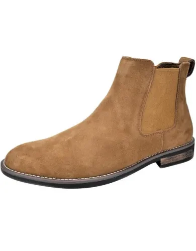 Bruno Marc Men's Suede Leather Chelsea Ankle Boots