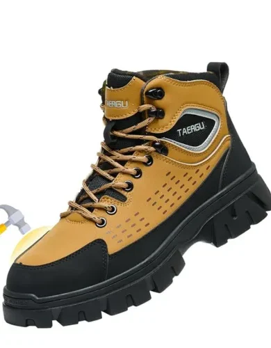 Steel Toe Work Boots For Men 6" Waterproof Safety Boots Indestructible Industrial Boot Mens Steel Toe Shoes Botas De Trabajo