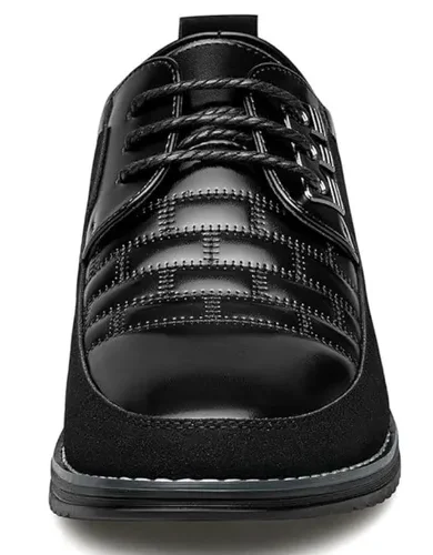 Mens Dress Shoes Casual Business Oxford Derby Orthopedic Leather Shoes Simple Lace-up Walk Loafers Flats Shoes for Men
