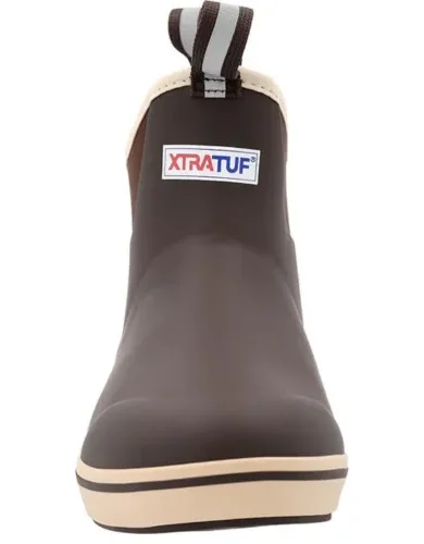 Xtratuf 6” Men’s Ankle Deck Boot - Lightweight, 100% Waterproof Rubber Footwear - Non-Marking, Slip-Resistant Outsole - Moisture-Wicking Liner