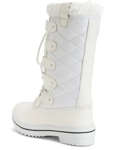 POLAR Womens Snow Boot Nylon Tall Winter Fur Lined Snow Warm Waterproof Rain Boot