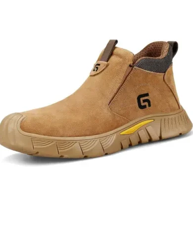 Welding Work Boots for Men Slip on Steel Toe Shoes for Men Indestructible Steel Toe Boots Welder Men's Working Shoes Fireproof Safety Footwear for Construction Men's Work & Safety Footwear