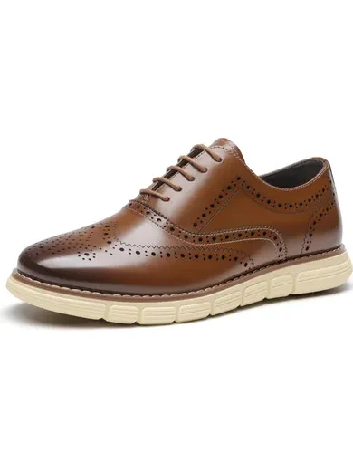 Bruno Marc Men's Crossflex Dress Sneakers Wingtip Derby Casual Oxford Formal Shoes