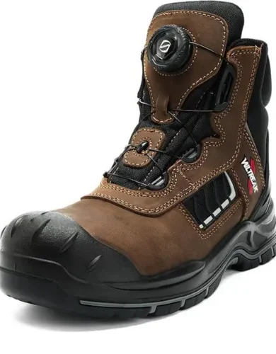 Composite Toe Work Boots for Men and Women – Exceeds Steel Toe Protection, Quick Fit System, Kevlar Puncture-Resistant Midsole, S3 HRO Certified, Heat-Resistant, Waterproof, Rubber Slip-Resistant Outsole, Safety Shoes for Industrial & Welding Use