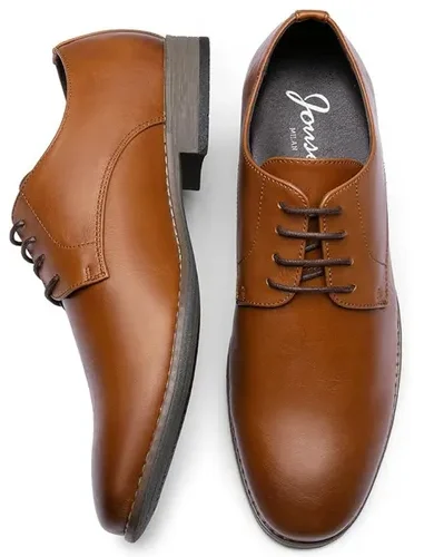Jousen Men's Oxford Plain Toe Dress Shoes Classic Formal Derby Shoes