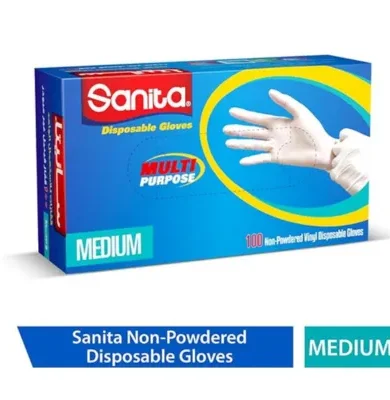 Sanita Disposable Gloves Medium 100 Gloves