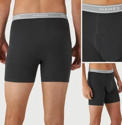 Hanes mens Underwear Boxer Briefs Pack, Cool & Breathable Cotton Moisture-wicking Underwear for Men, No Ride Up