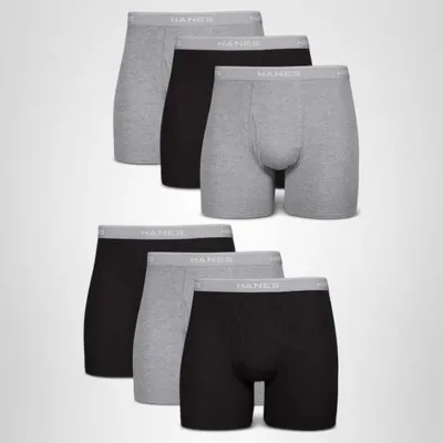 Hanes mens Underwear Boxer Briefs Pack, Cool & Breathable Cotton Moisture-wicking Underwear for Men, No Ride Up